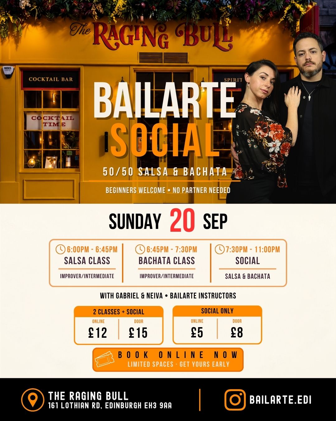BailArte Salsa and Bachata Social at The Raging Bull